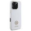 Guess GUHCP16LM4DGPH iPhone 16 Pro 6.3  biały/white hardcase Silicone Logo Strass 4G